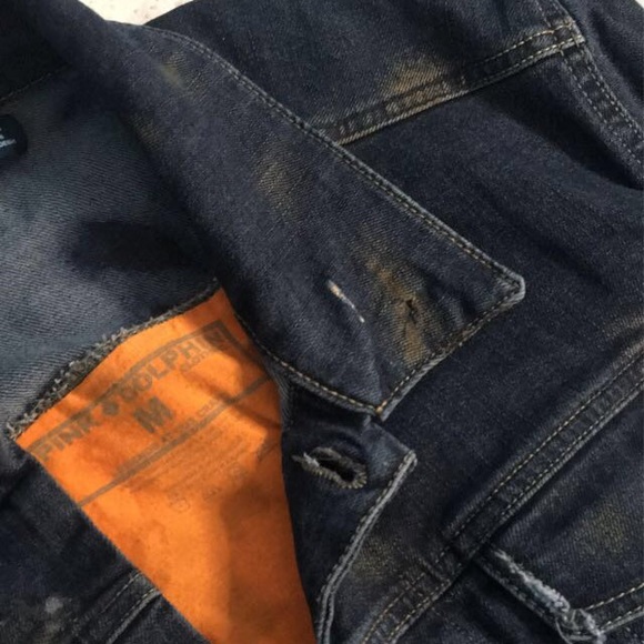 Custom pink dolphin denim jacket - Picture 4 of 6